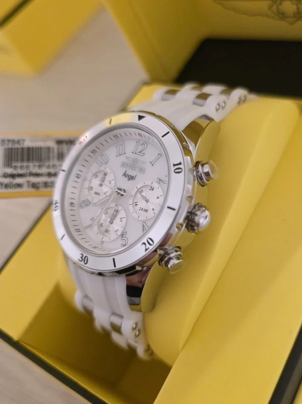 443. Invicta Angel Zenthia Women's Watch - 40mm. Steel, White (37347)